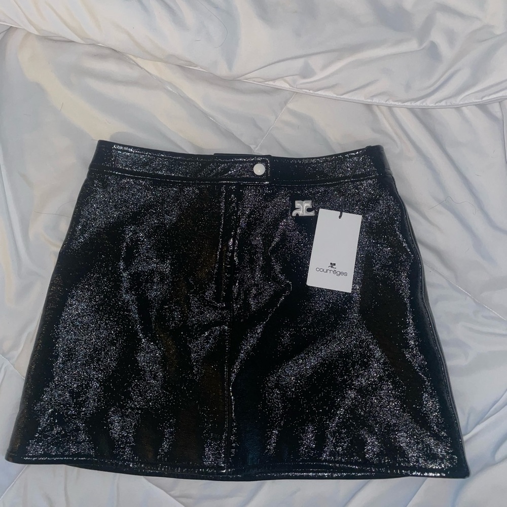 Black Courreges skirt brand new never worn tags still attached.